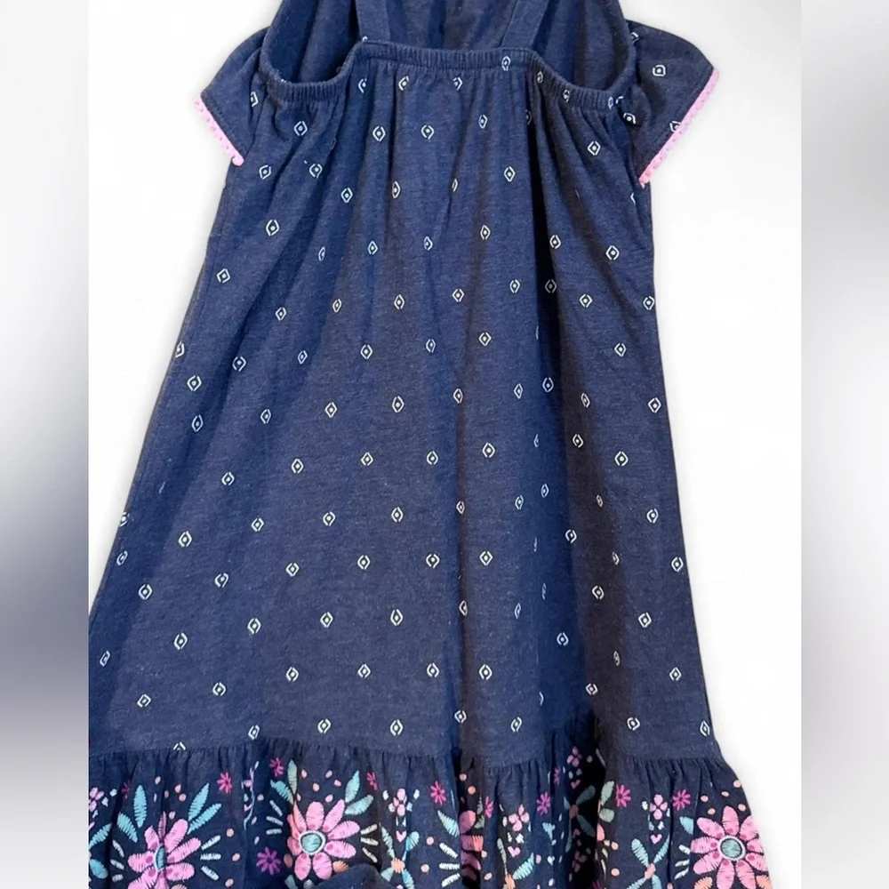 Jumping Beans Girls Size‎ 6 Blue Pink Floral Summer Spring Vacation Dress
